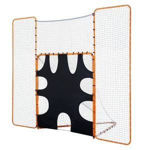 VEVOR Lacrosse Goal Orange with Backstop and Target Steel Frame for Youth Adult Training