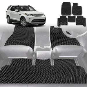 6D Diamond Car Floor Mats for Land Rover Discovery (D4)2009-2017-Ultimate Set-Black-Outback GT