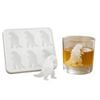 Catzon Dinosaur Ice Cube Tray 6-cavity Silicone Mold For Fun Shaped Ice-white