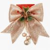 P&P Rose Gold Foam Christmas Bow Decoration 25x30cm Indoor Outdoor Holiday Ornament