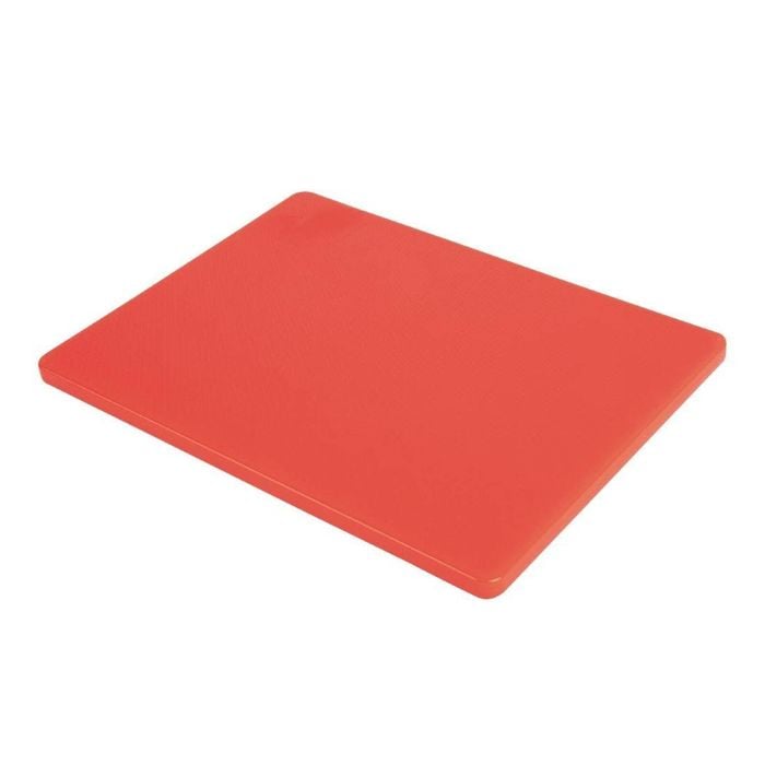 Hygiplas Chopping Board Low Density Red 305x229x12mm Commercial Kitchen Food Preparation