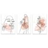 3pcs Abstract Fashion Beautiful Female  Print 100% Australian Made 3 x 40x60cm (Metal Print)