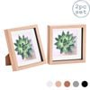 Nicola Spring Shadow Box Frames - 8 X 8" With 6 X 6" Mount - Light Wood - Pack Of 2