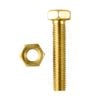 Pinnacle M5 x 25mm Yellow Zinc Hi Tensile Hex Bolt And Nut - 10 Pack
