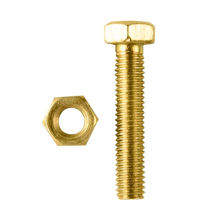 Pinnacle M5 x 25mm Yellow Zinc Hi Tensile Hex Bolt And Nut - 10 Pack