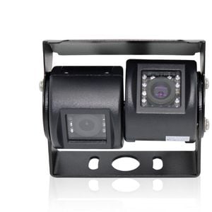 Elinz Dual Twin Joint Bracket 2x 4PIN Heavy Duty 12V/24V CCD Car Truck Reversing Camera MIC 600 TVL