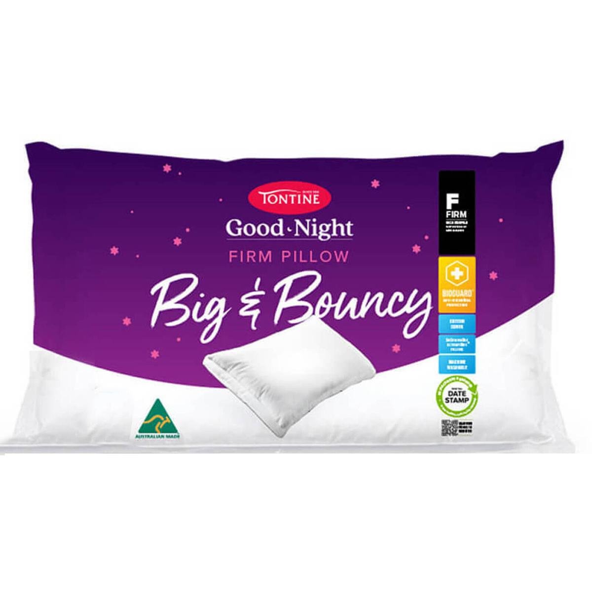 Tontine Good Night Big Bouncy Firm Sleeping Pillow Bunnings Australia