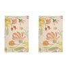 2PK Ecology Hand-Painted Midsummer Cotton/Linen Tea Towel 180gsm Multi-Coloured