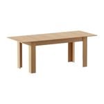 Oikiture 200cm Extendable Dining Table Kitchen Restaurant Cafe Table Natural