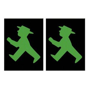 2PK Nostalgic Art Fridge Rectangle Magnet Ampleman Grun 6x8cm