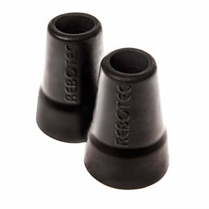 19mm Crutch Tips - Non-Slip Ferrules for Stability and Durability - Black