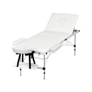 Zenses Massage Table White 3 Fold