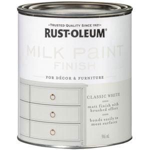 Rust-Oleum 946ml Classic White Milk Paint Finish - Classic White