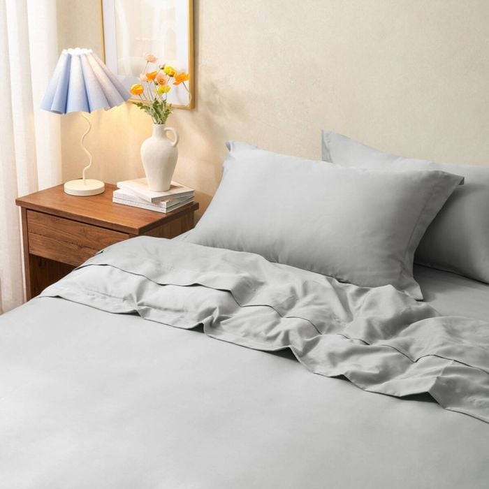 Sheraton Luxury Maison 1000TC Cotton Bed Quilt Cover Set Queen Dove Grey
