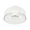 Brilliant 24cm LED Ceiling Light IP44 Sato Chrome with Glass Shade
