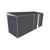 Build-a-Shed 1.5 x 4.5 x 2m Single Sliding Side Door Skillion Shed - Grey