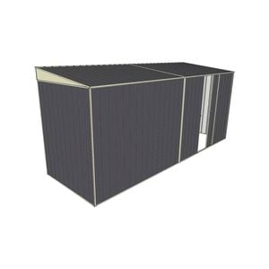 Build-a-Shed 1.5 x 4.5 x 2m Single Sliding Side Door Skillion Shed - Grey