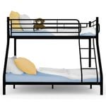 Kingston Slumber Metal Single over Double Bunk Bed Frame, Dark Matte Grey