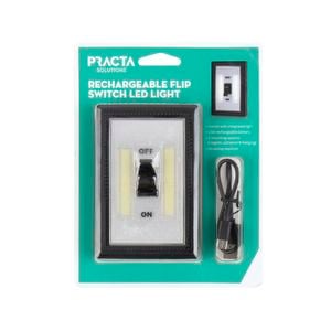 Practa Rechargeable Flip Switch LED Light Black