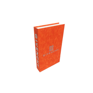 Elegant Collections Given Orange Designer Faux Décor Table Book Box