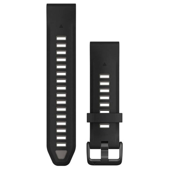 Garmin QuickFit 20 Silicone Band - Black/Pebble Grey