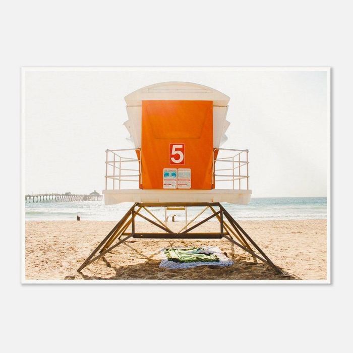 Galrie Premium Lifeguard Stand at Imperial Beach - Perfect for Safety and Style, Poster Only, A3 30 x 42cm (12 x 16inch)