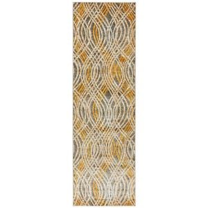The Rug Connection Fantasy Rust 400x80cm - Large Runner Pet Friendly Indoor Rug