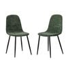 Oikiture Set of 2 Dining Chairs Kitchen Accent Chair Lounge Room Chenille