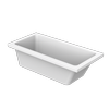 Clearlite 740 x 450mm White Varo Bath - 1525mm