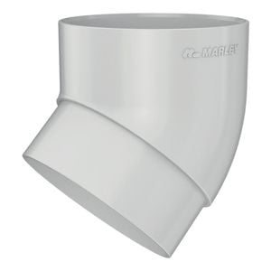 Marley 80mm 43° MF Gull Grey Socket Bend
