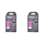 2PK Core Type-C In-Ear Earphones/Earbuds Wired w/ Mic 1.2m - Black