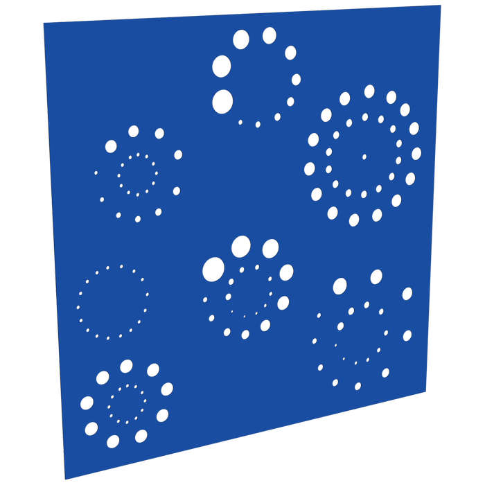 ProtectorAl 300-1200w x 300-1200h Light Blue/Gloss White Fireworks Unframed Composite Deco Panel