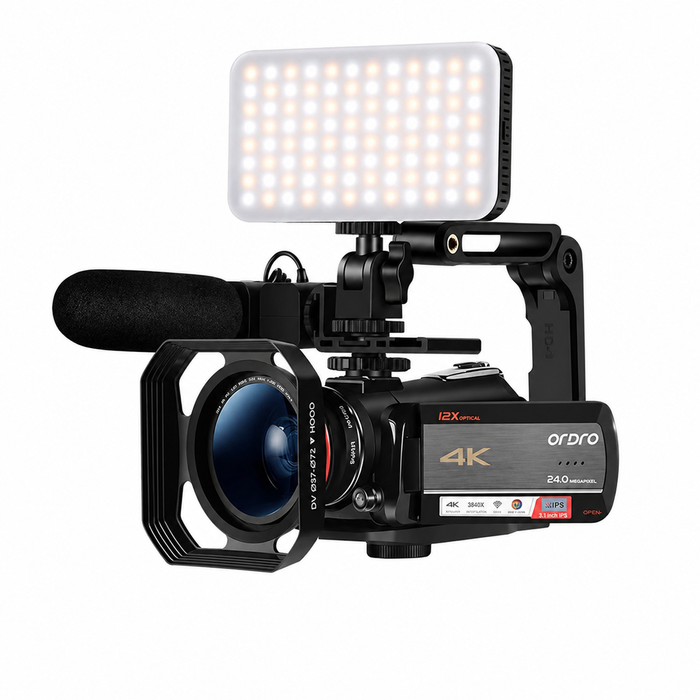 Ordro Hdr Ac5 Plus 5k 12x Optical Zoom Handheld Camera Kit