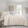 Single Quilt Cover Set – 100% Cotton – Doona Cover Set (WhiteBeige)