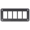 Switch Boss 5 Gang Black Aluminium Rocker Switch Mounting Panel