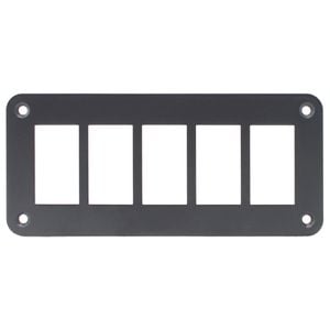 Switch Boss 5 Gang Black Aluminium Rocker Switch Mounting Panel