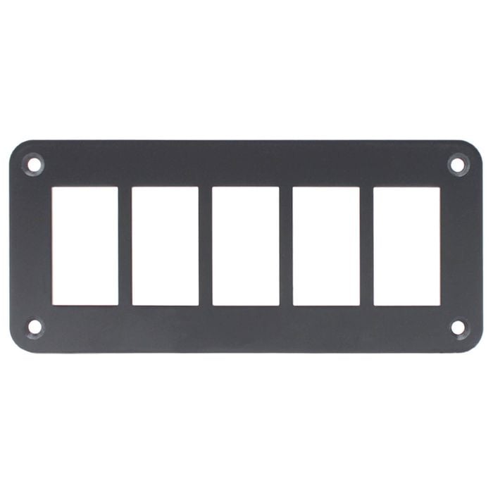 Switch Boss 5 Gang Black Aluminium Rocker Switch Mounting Panel