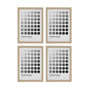 4PK Braz A4 Venice Image Photo Document Display Frame 29.7x21cm Beech