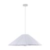 Lexi Lighting Rosie Pendant Light Large White Fabric Shade Metal Base