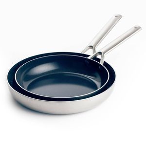 29c Blue Diamond 3-Ply Stainless Steel Non-Stick Frypan Set