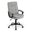 Costway Height-adjustable Computer Chair Upholstered Rocking Armchair