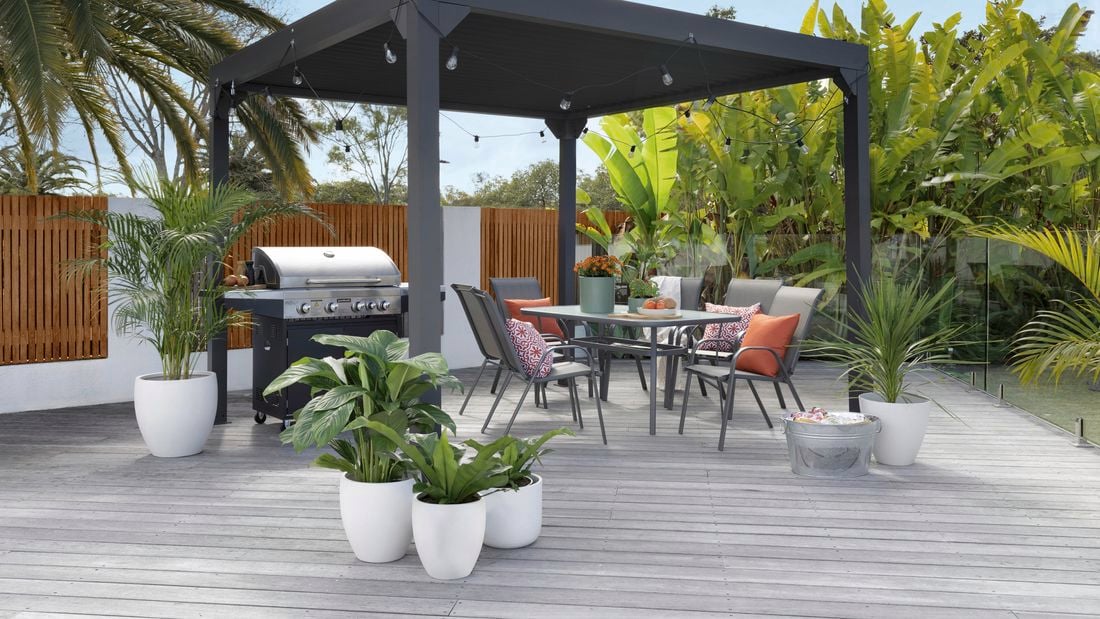 backyard with outdoor setting