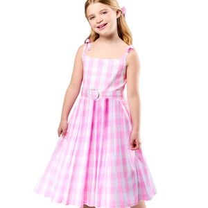 Perfect Day Girls Pink And White Barbie Movie Costume - Small