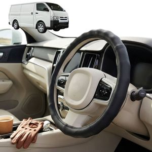 Australian Goose Steering Wheel Cover for Toyota Hiace Van 2005 - 2019 (LWB) Circle Black