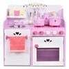 Costway Wooden Kid Pretend Kitchen Playset /full Accessories