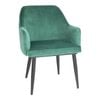 Bolero Lia Velvet Chairs Dark Green 2 Pack Indoor Dining Seating Furniture
