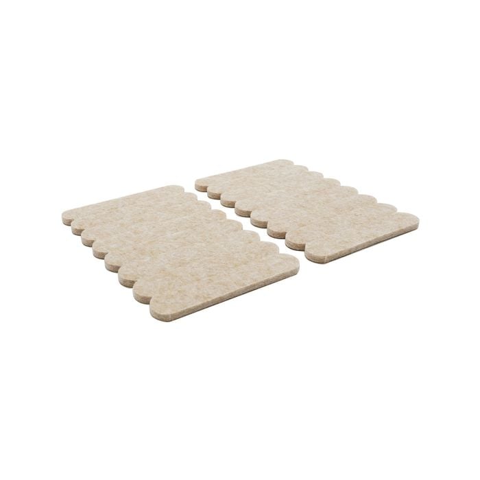 Surface Gard 13 x 67mm Beige Adhesive Rectangle Strip - 16 Pack