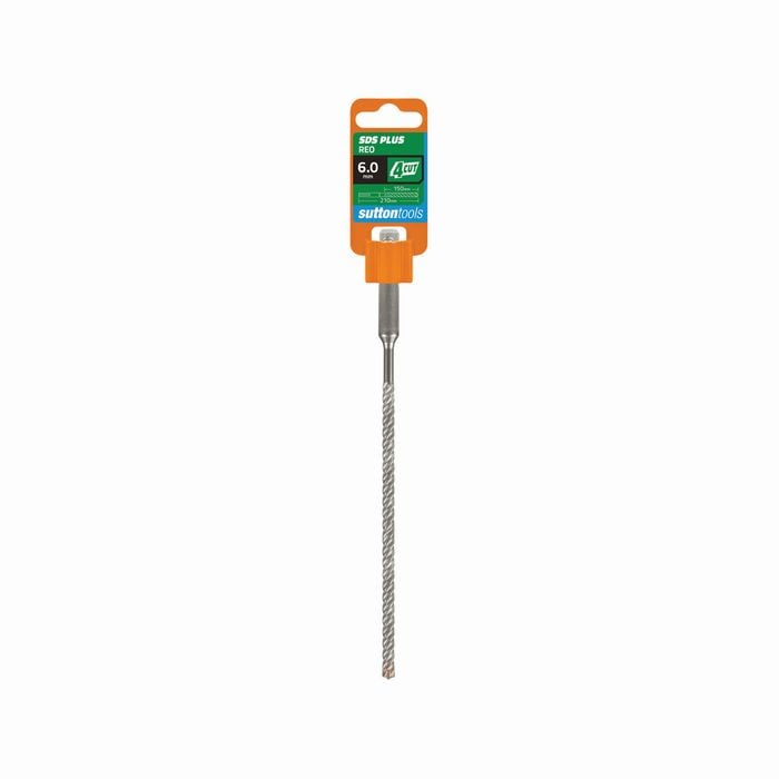 Sutton Tools 6 x 210mm 4 Cut SDS Plus Masonry Drill Bit