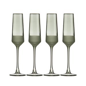 4pc Ladelle Panama Champagne Cocktail Stemware Glasses Drinkware/Barware Moss