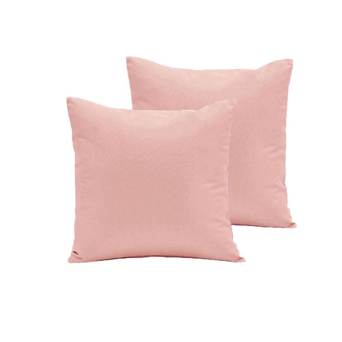 Bloomington Pair of Polyester Cotton European Pillowcases 65 x 65 cm Coral